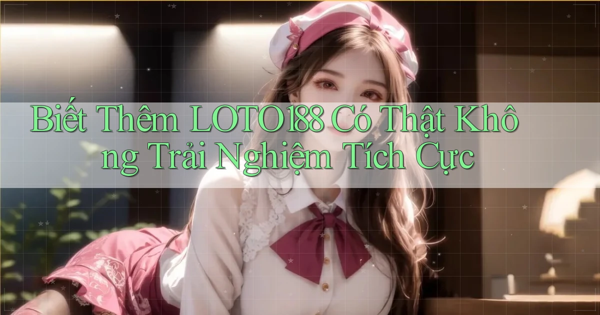 biết thêm loto188 có thật không trải nghiệm tích cực