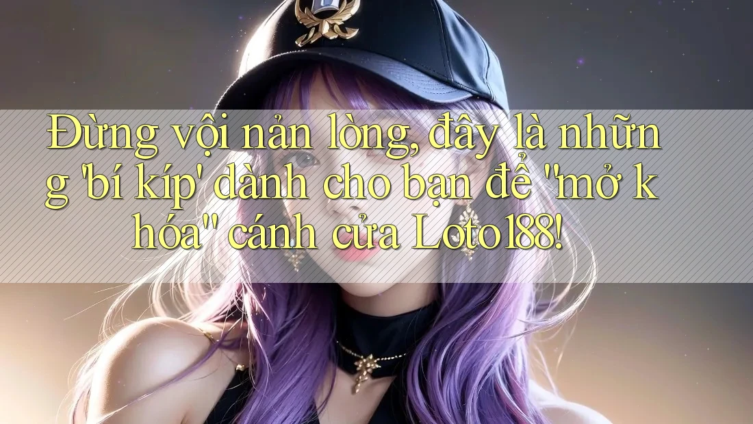 Đừng vội nản lòng, đây là những 'bí kíp' dành cho bạn để “mở khóa” cánh cửa Loto188!