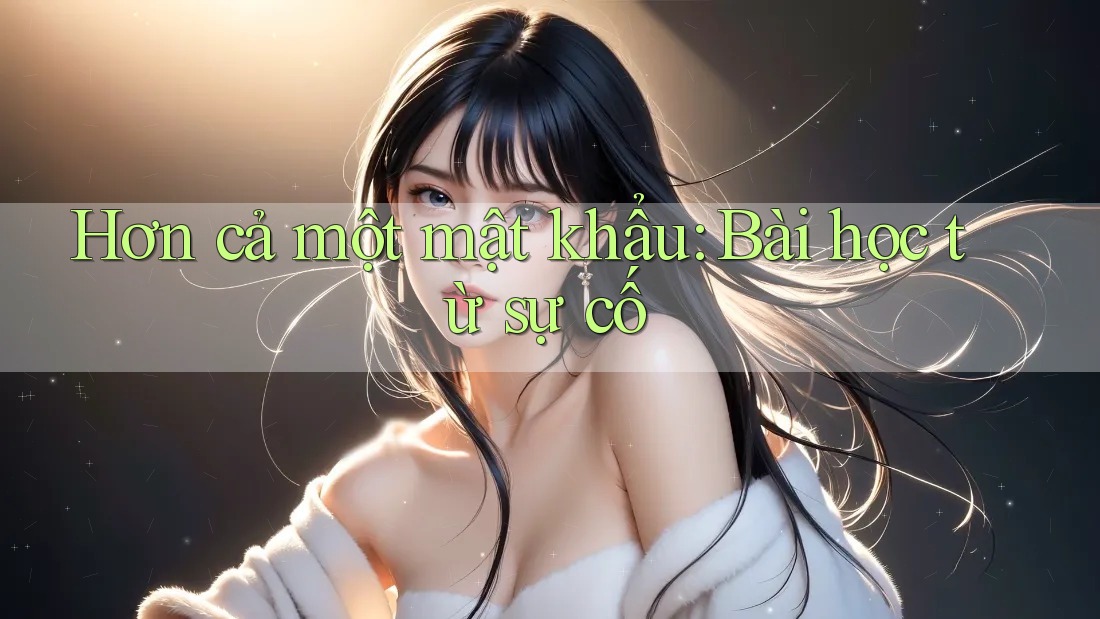 Hơn cả một mật khẩu: Bài học từ sự cố