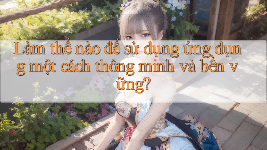 Làm thế nào để sử dụng ứng dụng một cách thông minh và bền vững?