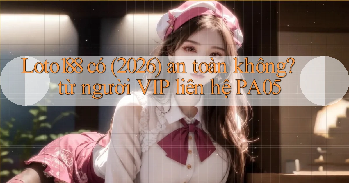 Loto188 có (2026) an toàn không từ người VIP liên hệ PA05