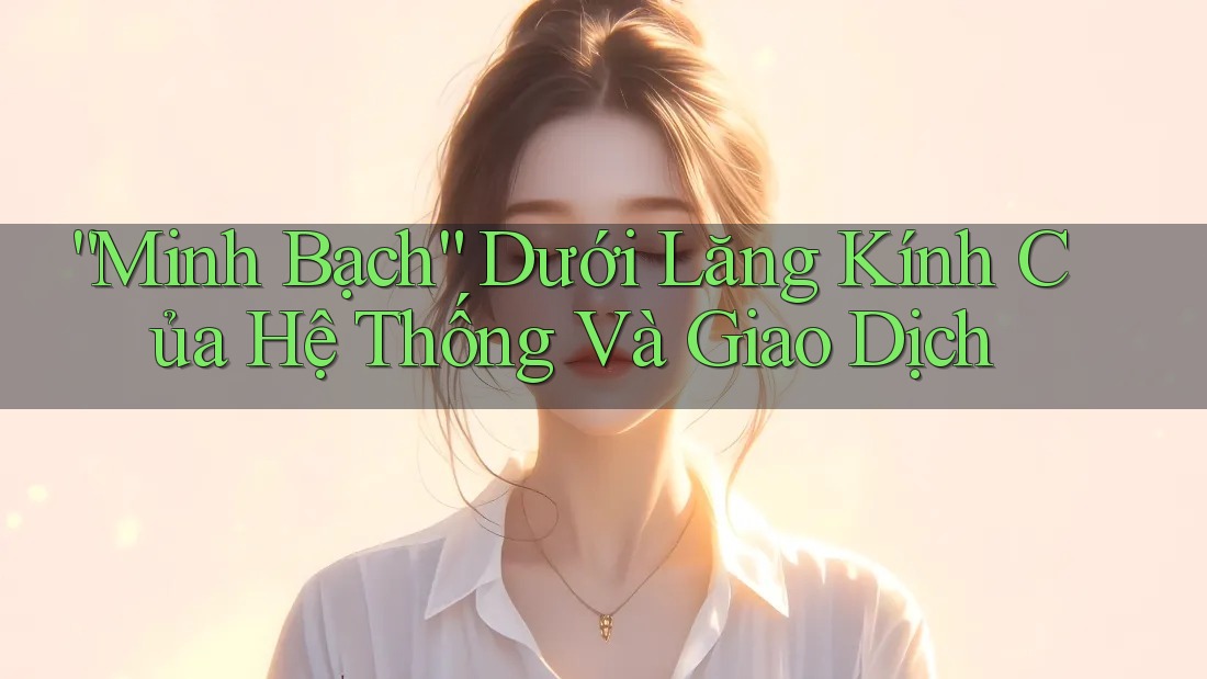 “Minh Bạch” Dưới Lăng Kính Của Hệ Thống Và Giao Dịch